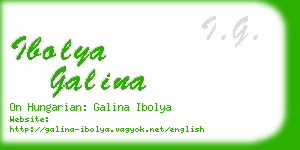 ibolya galina business card